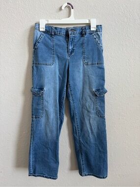 Wonder nation girls Light Blue Relaxed Cargo Jeans
